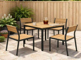 Garden Dinner Table White and Black 70 x 68.5 x 75 cm 901756