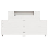 ZNTS Bed Frame without Mattress White 140x200 cm Solid Wood Pine 3323651