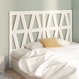 Bed Headboard White Solid pine wood 126x4x100 cm 818611
