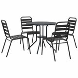 Stackable Garden Chair Set 5 pcs Anthracite Powder-coated Steel 3283765
