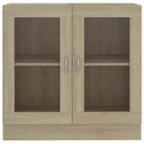 Vitrine Cabinet Sonoma Oak 82.5x30.5x80 cm Engineered Wood 802744