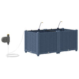 Garden Planter 2 pcs Grey 80 x 40 x 37.5 cm PP 42002868