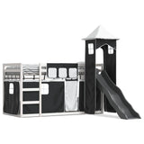 Bunk Bed without Mattress with Slide White and Black 80x200 cm 3284200