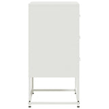 Bedside Cabinet White 36x39x78 cm Steel 846588