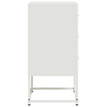 ZNTS Bedside Cabinet White 36x39x78 cm Steel 846588