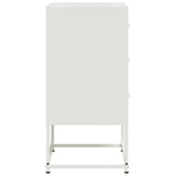 ZNTS Bedside Cabinet White 36x39x78 cm Steel 846588