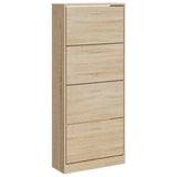 Shoe Cabinet Sonoma Oak 63x24x147 cm Engineered Wood 342543