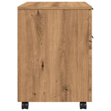 Mobile File Cabinet with Wheels Artisan Oak 45x38x54 cm Engineered Wood 856950