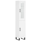 Highboard White 34.5x34x180 cm Engineered Wood 3199193