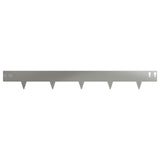 Lawn Edging 30 pcs 100 x 12 cm Steel Silver 8008540