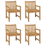 5 Piece Garden Dining Set 160x80 cm Solid Teak Wood 3059939