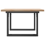 ZNTS Coffee Table O-Frame 70x70x40.5 cm Solid Wood Pine and Steel 3282727