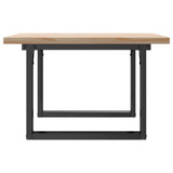 ZNTS Coffee Table O-Frame 70x70x40.5 cm Solid Wood Pine and Steel 3282727