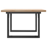 Coffee Table O-Frame 70x70x40.5 cm Solid Wood Pine and Steel 3282727