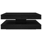 ZNTS Coffee Table 360-Degree Rotatable Black Oak 90x90x34.5 cm 3321352