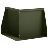 Retaining Wall 50 x 50 x 50 cm Steel Olive Green 8015191