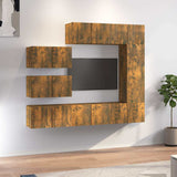 8 Piece TV Cabinet Set Smoked Oak Engineered Wood 3120293