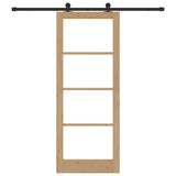 Sliding Door ORKDAL Natural and Black 83 x 211 cm 3332027
