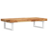 Basin Shelf Wall Mounted Steel and Solid Wood Acacia 3302736