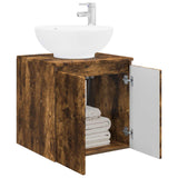 Wall-Mounted Sink Vanity Smoked Oak 49.5 x 44.5 x 65 cm 890447