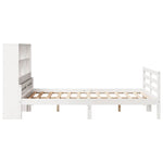 ZNTS Bookcase Bed without Mattress White 120x200 cm Solid Wood Pine 3322236