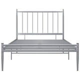 Bed Frame without Mattress Grey Metal 100x200 cm 325014