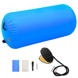 Inflatable Gymnastic Roll with Pump 120x75 cm PVC Blue 92717