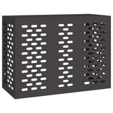 Air Conditioner Cover Black 110 x 50 x 80 cm Steel 865904