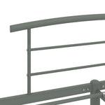 ZNTS 284666 Bed Frame without Mattress Grey Metal 160x200 cm