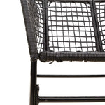 9 Piece Garden Dining Set Black Poly Rattan Glass 3334589