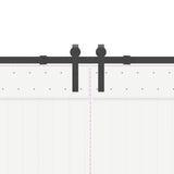 Sliding Door Hardware Kit 427 cm Steel Black 3295776