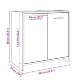 Bathroom Sink Cabinet Artisan Oak 60x33x60 cm Engineered Wood 856040