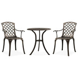 Bistro Set Bronze Cast aluminium Medium Durable Bistro Set 315591