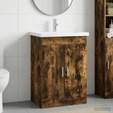 Bathroom Furniture Set Smoked Oak 61 x 40 x 84.5 cm 3404354