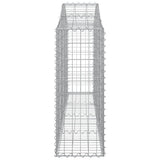 Arched Gabion Baskets 7 pcs 200x30x80/100 cm Galvanised Iron 3145414