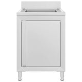 Commercial Kitchen Sink Cabinet 60x60x96 cm Stainless Steel 147227