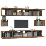 6 Piece TV Cabinet Set Smoked Oak Engineered Wood 3114371
