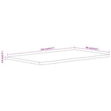 Bathroom Countertop 110x60x3.8 cm Rectangular Solid Wood Acacia 370311