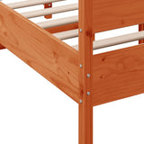 Bed Frame without Mattress Wax Brown 120x200 cm Solid Wood Pine 3216386