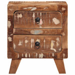 ZNTS Bedside Cabinet 40x32x46 cm Solid Wood Reclaimed 4104513