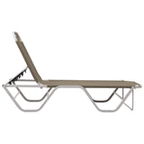 Sun Lounger Taupe Aluminium Standard Adjustable Armrests 310527