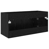 Sink cabinet with Storage with Door Black Oak Engineered Wood 880443