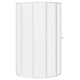 Bath Screen Folding Frosted 168 x 140 cm Aluminium & PP Panel 42023506