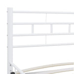 ZNTS Bed Frame with Headboard White 160x200 cm Metal 285299