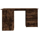 Corner Desk Smoked Oak 145x100x76 cm Engineered Wood 815441