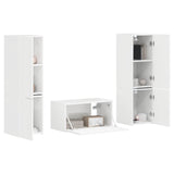 TV Cabinet Set 5 pcs High Gloss White Engineered Wood 3409100