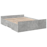 Bed Frame with Drawers without Mattress Concrete Grey 120x200 cm 3280303