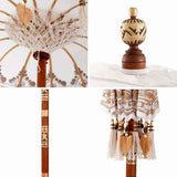 Balinese Parasol Cream 125 x 125 x 260 cm Cotton and Wood 42006464