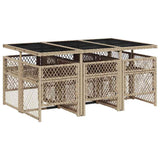 Garden Dining Set Beige, Light grey 3210732