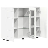 Wooden Cabinet White 88.5 x 30.5 x 73 cm Engineered Wood 880301
